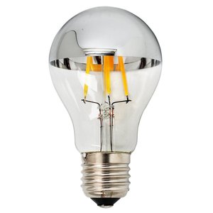 A60 E27 4W Half Silver LED Filament Bulb