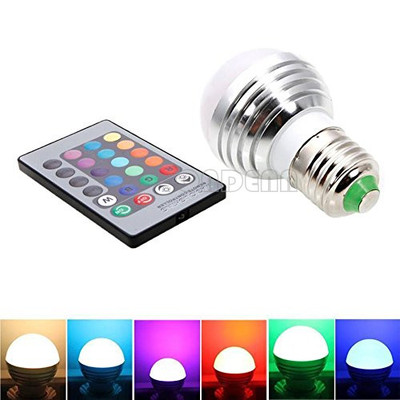 E27 3W 85-265V RGB LED Light Bulb