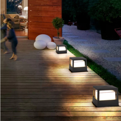 10W 12W Waterproof Landscapes Courtyard Deck Post Pillar Light Villa Pathway Fence Pillar Lamp